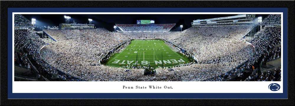 Penn State Nittany Lions Football 2021 White Out End Zone Panoramic Picture - Beaver Stadium  Select Frame