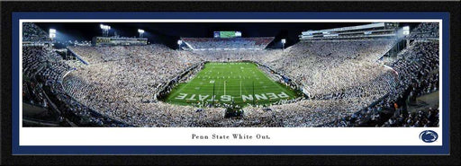 Penn State Nittany Lions Football 2021 White Out End Zone Panoramic Picture - Beaver Stadium  Select Frame