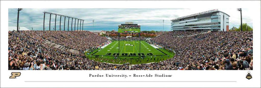 Purdue Boilermakers Football Panoramic Picture - Ross-Ade Stadium Fan Cave Decor  Unframed