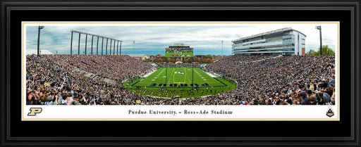 Purdue Boilermakers Football Panoramic Picture - Ross-Ade Stadium Fan Cave Decor  Deluxe Frame
