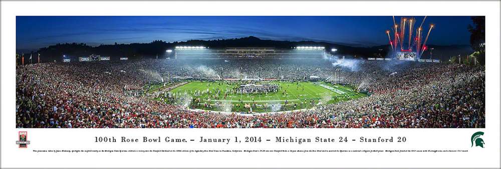 2014 Rose Bowl Panoramic Picture - Michigan State Spartans  Unframed