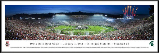 2014 Rose Bowl Panoramic Picture - Michigan State Spartans  Standard Frame