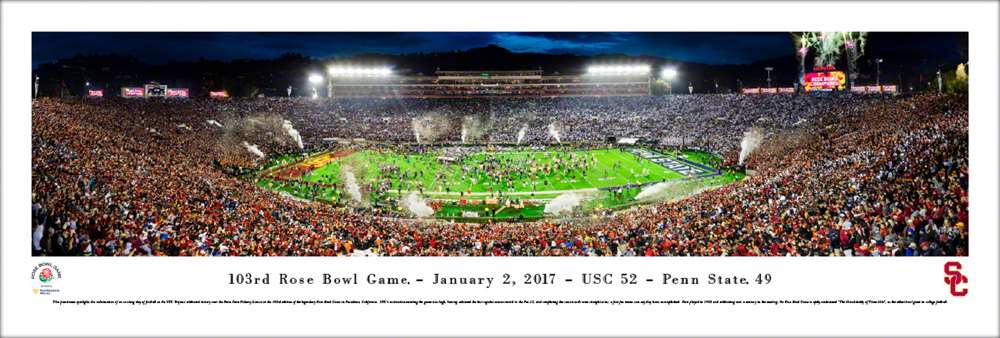 2017 Rose Bowl Panoramic Picture - USC Trojans  Unframed