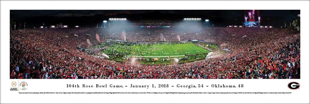2018 Rose Bowl Panoramic Picture - Georgia Bulldogs  Unframed