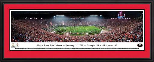 2018 Rose Bowl Panoramic Picture - Georgia Bulldogs  Deluxe Frame