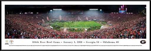 2018 Rose Bowl Panoramic Picture - Georgia Bulldogs  Standard Frame