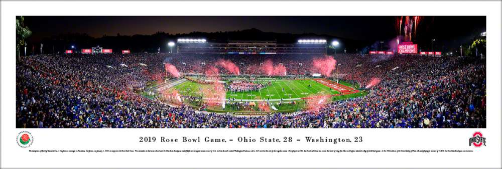 2019 Rose Bowl Game - Victory Celebration Panoramic Poster - Ohio State Buckeyes  Unframed
