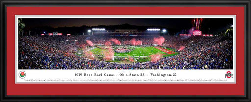2019 Rose Bowl Game - Victory Celebration Panoramic Poster - Ohio State Buckeyes  Deluxe Frame