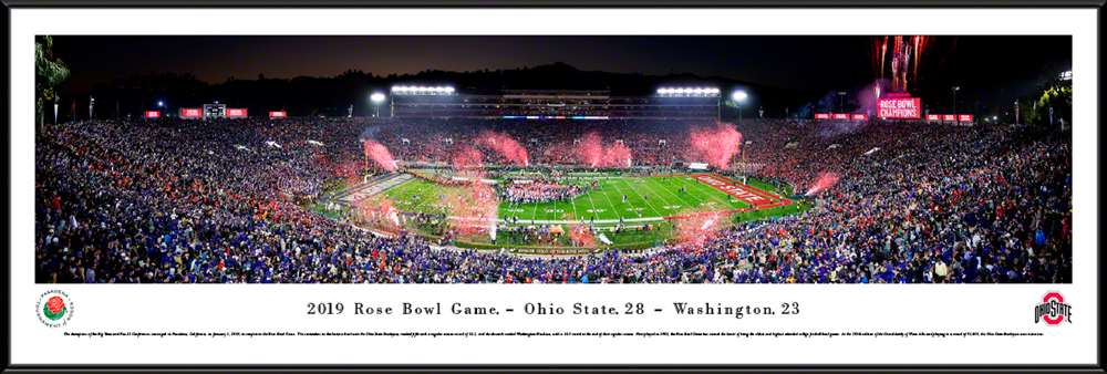 2019 Rose Bowl Game - Victory Celebration Panoramic Poster - Ohio State Buckeyes  Standard Frame