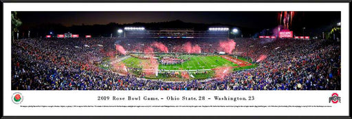 2019 Rose Bowl Game - Victory Celebration Panoramic Poster - Ohio State Buckeyes  Standard Frame