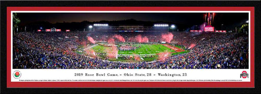 2019 Rose Bowl Game - Victory Celebration Panoramic Poster - Ohio State Buckeyes  Select Frame