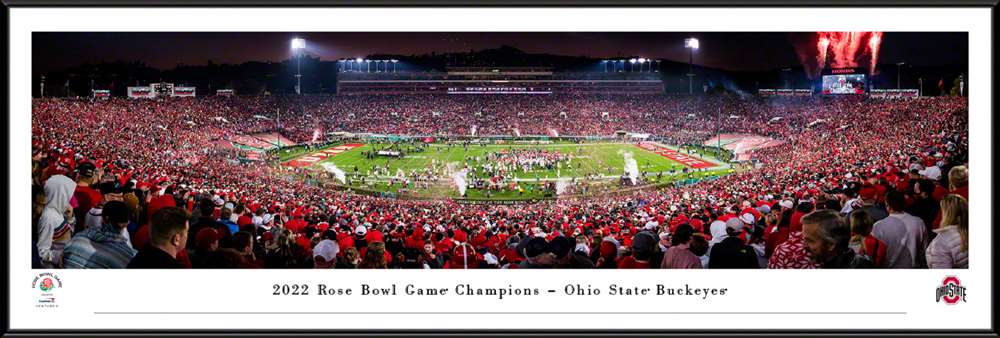 2022 Rose Bowl Game Victory Celebration Panoramic Picture - Ohio State Buckeyes  Standard Frame