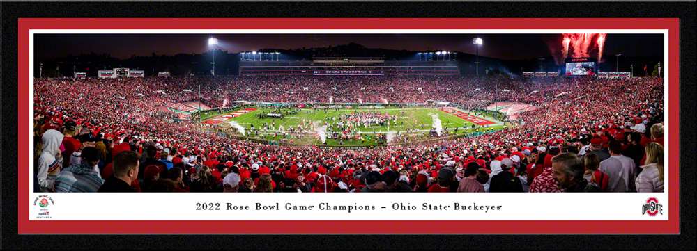2022 Rose Bowl Game Victory Celebration Panoramic Picture - Ohio State Buckeyes  Select Frame