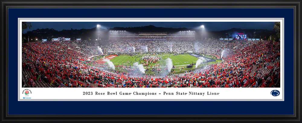2023 Rose Bowl Game - Victory Celebration Panoramic Picture - Penn State Nittany Lions  Deluxe Frame