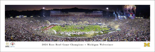 2024 Rose Bowl Champions Panoramic Picture - Michigan Wolverines  Unframed