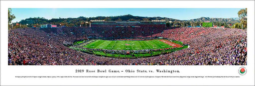 2019 Rose Bowl Game - Kickoff Panoramic Poster - Ohio State vs. Washington  Unframed