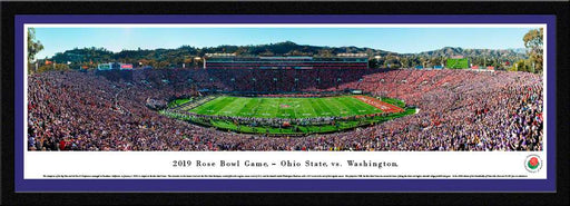 2019 Rose Bowl Game - Kickoff Panoramic Poster - Ohio State vs. Washington  Select Frame