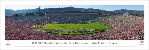 Ohio State Buckeyes vs Oregon Ducks 2025 Rose Bowl Game Panorama Print