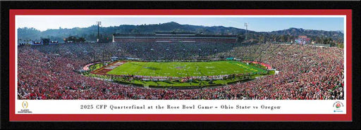 Ohio State Buckeyes vs Oregon Ducks 2025 Rose Bowl Game Panorama Print - Select Frame