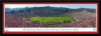 Ohio State Buckeyes vs Oregon Ducks 2025 Rose Bowl Game Panorama Print - Select Frame