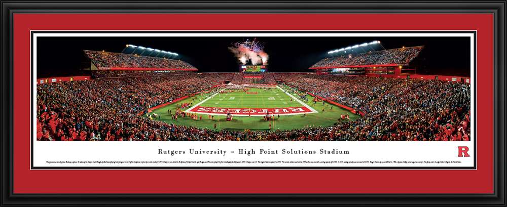 Rutgers Scarlet Knights Panoramic Picture - High Point Solutions Stadium  Deluxe Frame