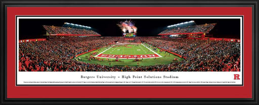 Rutgers Scarlet Knights Panoramic Picture - High Point Solutions Stadium  Deluxe Frame
