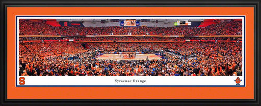 Syracuse Orange Basketball Panoramic Picture - Carrier Dome Fan Cave Decor  Deluxe Frame
