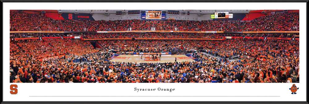 Syracuse Orange Basketball Panoramic Picture - Carrier Dome Fan Cave Decor  Standard Frame