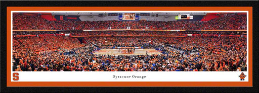 Syracuse Orange Basketball Panoramic Picture - Carrier Dome Fan Cave Decor  Select Frame