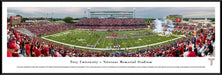 Troy Trojans Football Panorama - Veterans Memorial Stadium Fan Cave Decor  Standard Frame
