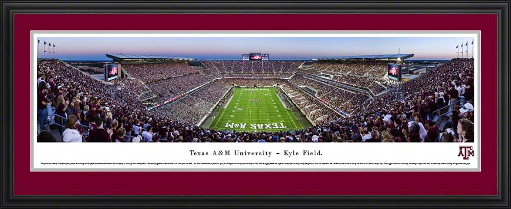 Texas A&M Aggies Panoramic Picture - Kyle Field  Deluxe Frame