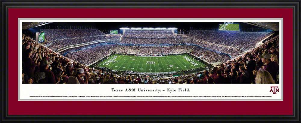 Texas A&M Aggies Football Panorama - Kyle Field Picture  Deluxe Frame