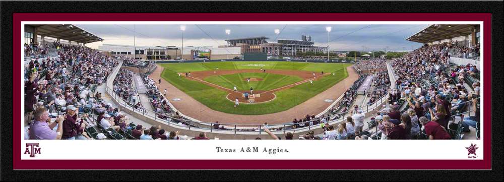 Texas A&M Aggies Baseball Panoramic Picture - Olsen Field at Blue Bell Park Fan Cave Decor  Select Frame