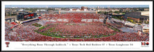 Texas Tech Red Raiders Field Storming Football Panoramic Picture - Jones AT&T Stadium Fan Cave Decor  Standard Frame