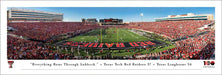 Texas Tech Red Raiders End Zone Football Panorama - Jones AT&T Stadium Fan Cave Decor  Unframed