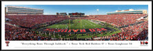 Texas Tech Red Raiders End Zone Football Panorama - Jones AT&T Stadium Fan Cave Decor  Standard Frame