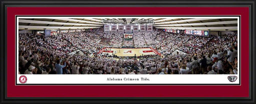 Alabama Crimson Tide Basketball Panoramic Picture - Coleman Coliseum Fan Cave Decor  Deluxe Frame