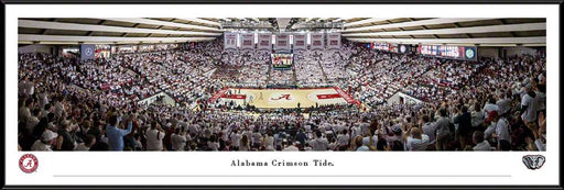 Alabama Crimson Tide Basketball Panoramic Picture - Coleman Coliseum Fan Cave Decor  Standard Frame