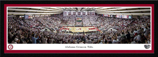 Alabama Crimson Tide Basketball Panoramic Picture - Coleman Coliseum Fan Cave Decor  Select Frame