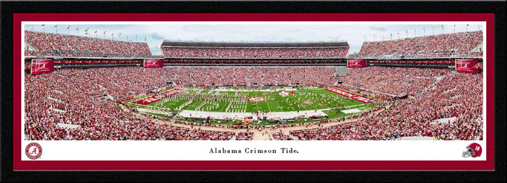 Alabama Crimson Tide Football Panoramic Picture - Bryant-Denny Stadium Wall Decor  Select Frame