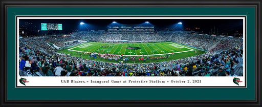UAB Blazers Football Panoramic Picture - Protective Stadium Fan Cave Decor  Deluxe Frame