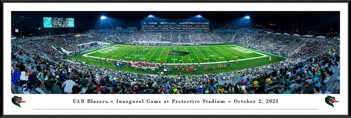 UAB Blazers Football Panoramic Picture - Protective Stadium Fan Cave Decor  Standard Frame