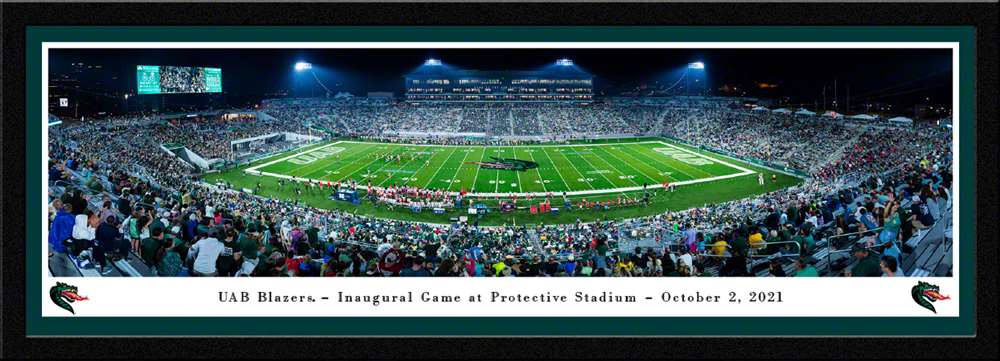 UAB Blazers Football Panoramic Picture - Protective Stadium Fan Cave Decor  Select Frame
