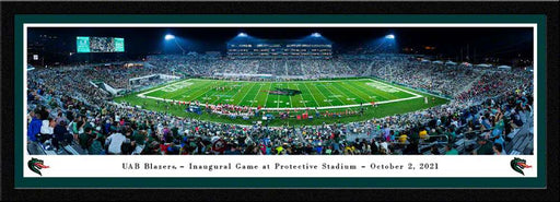 UAB Blazers Football Panoramic Picture - Protective Stadium Fan Cave Decor  Select Frame