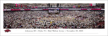 Arkansas Razorbacks Court Storming Panoramic Picture - Men's Basketball at Bud Walton Arena Fan Cave Decor  Unframed