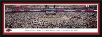 Arkansas Razorbacks Court Storming Panoramic Picture - Men's Basketball at Bud Walton Arena Fan Cave Decor  Select Frame