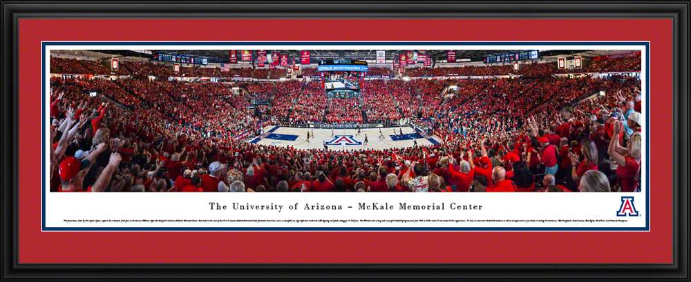 Arizona Wildcats Panoramic Picture - McKale Center  Deluxe Frame