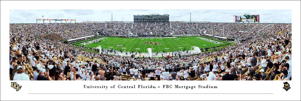 UCF Knights Football Panoramic Picture - FBC Mortgage Stadium Fan Cave Decor  Unframed
