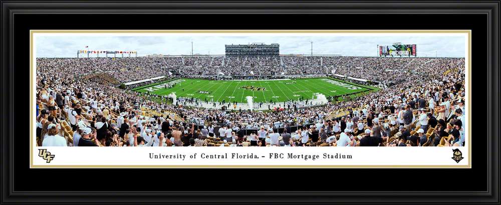 UCF Knights Football Panoramic Picture - FBC Mortgage Stadium Fan Cave Decor  Deluxe Frame