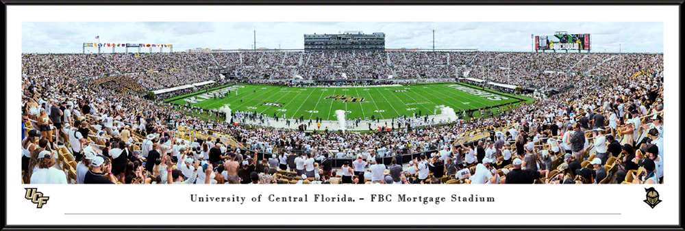 UCF Knights Football Panoramic Picture - FBC Mortgage Stadium Fan Cave Decor  Standard Frame